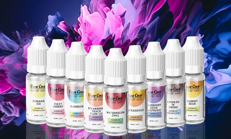 Vape Coco Nicpod juice lineup banner