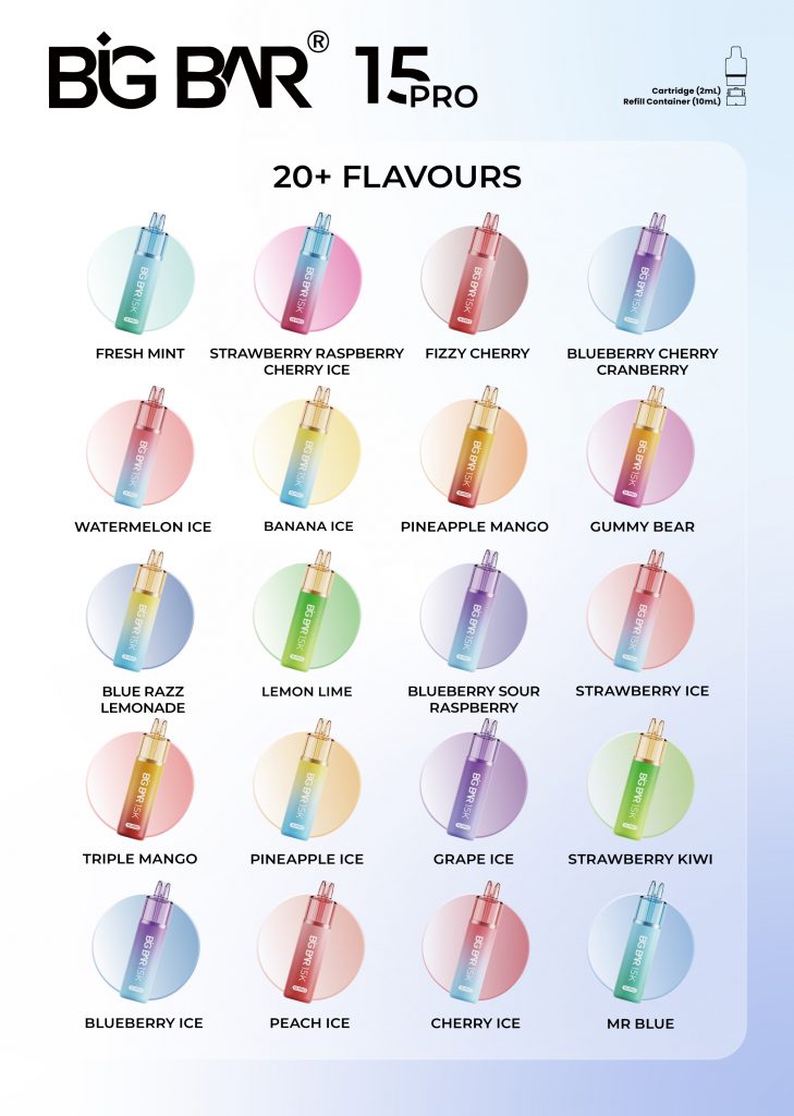 Big Bar 15 Pro Flavour card